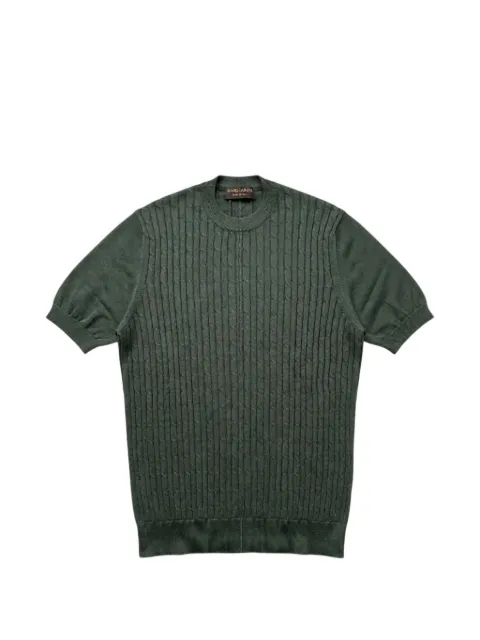 Filippo De Laurentiis cable-knit T-shirt Green GC1MCSU12T560
