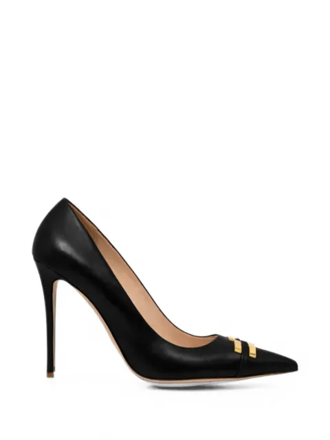 Elisabetta Franchi logo-plaque pointed-toe pumps Black SA15L61E2