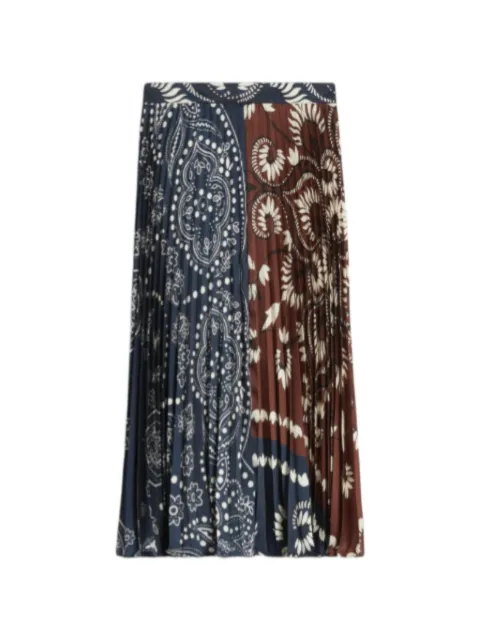 Weekend Max Mara plissé-effect pleated midi skirt Blue 2615101011650