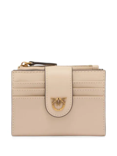 PINKO small smooth leather wallet with logo Neutrals 103610A0F1
