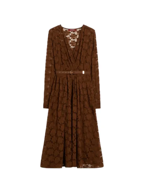 Max Mara belted midi dress Brown 2616631011650