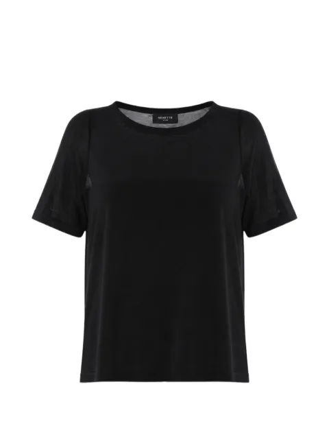 Nenette Maitai semi-sheer T-shirt Black 41BBMAITAINE