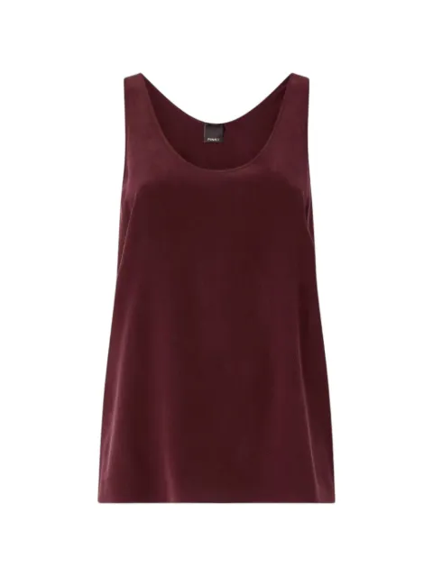 PINKO vest top in sand wash silk Red 104670A2T7S86
