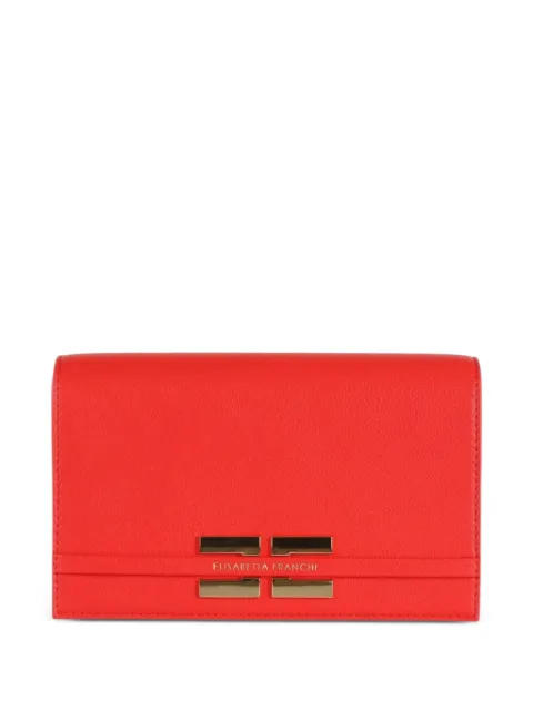Elisabetta Franchi logo-plaque chain-strap cross body bag Red BS40A61E2H85