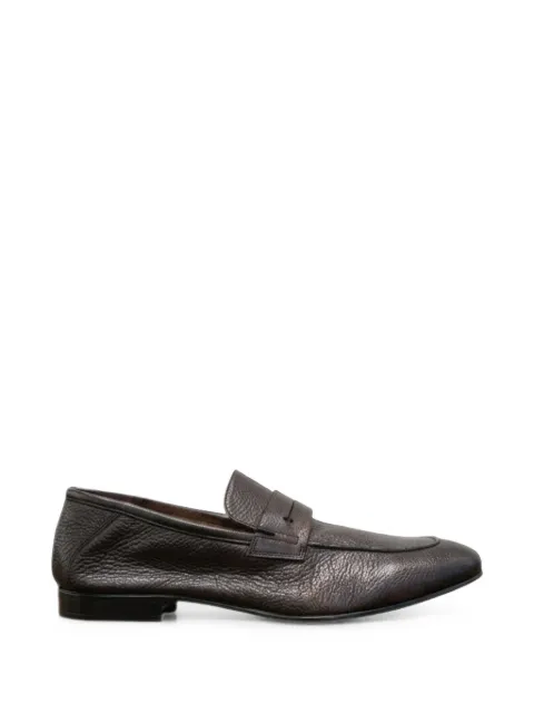 Fabi grained leather penny loafers Brown FU9802A08PLACEV807