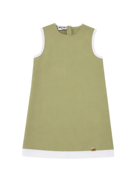 MOSCHINO JEANS contrast-trim sleeveless dress Green 261K1A041232271427