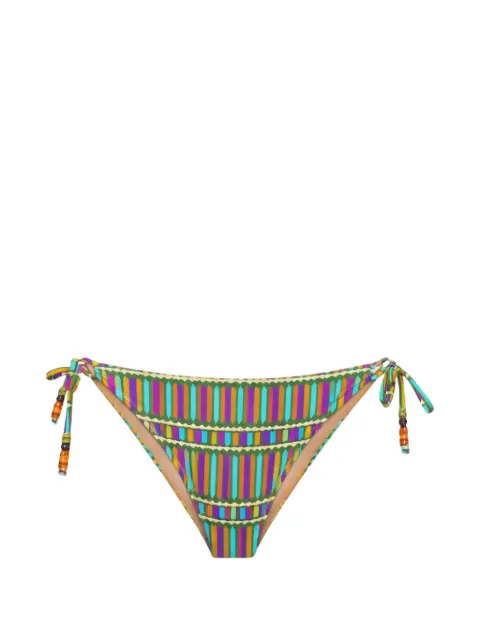 Miss Bikini bead-embellished bikini bottoms Green V6036B