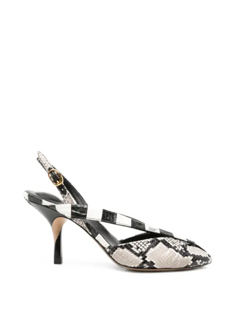 Jacquemus snake-effect striped sandals White FOW00223AC32M01