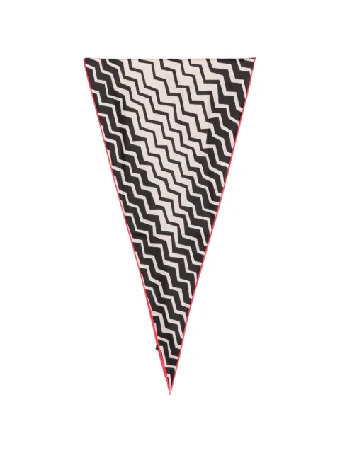 Missoni zigzag-print triangle scarf Black LSDMTWDA919