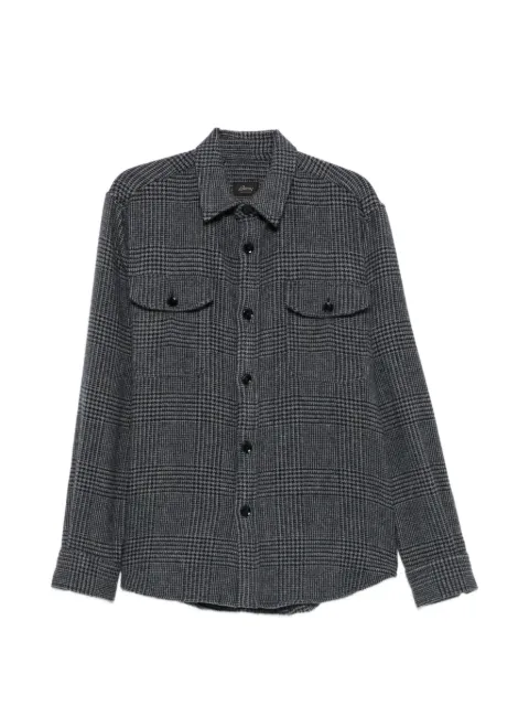 Brioni Prince of Wales check wool shirt Grey SCHK0LOE332