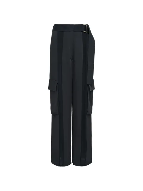 Club21 Stephanie belted wide-leg cargo pants Black S6STEPPL014