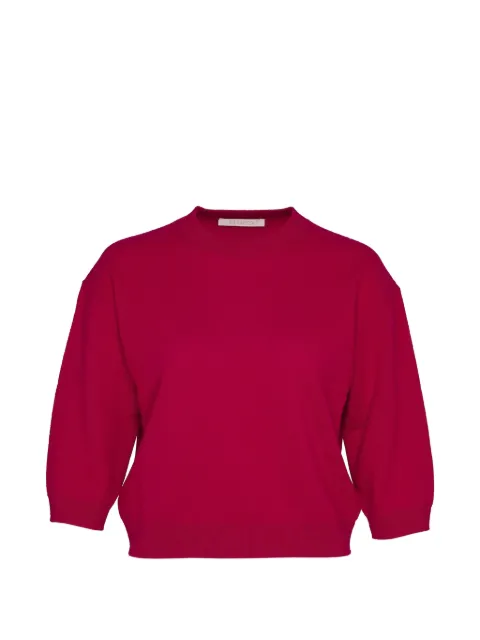 Club21 crew-neck cropped T-shirt Red S5W8035304WROSEDEC