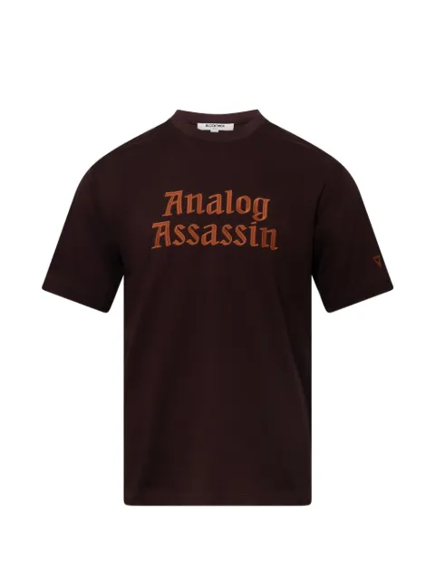 Blackjack embroidered logo-patch T-shirt Brown LCAAS0915KCHOCULA