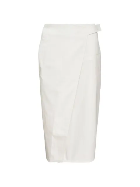 Club21 Camille wrap midi skirt White S6CAMSPL020BRIGHTWIGHT