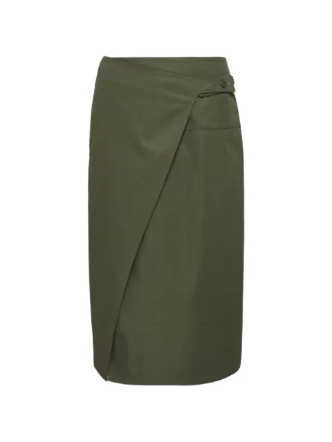 Club21 Camille wrap midi skirt Green S6CAMSPL020SAFARI