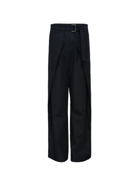 Club21 Adele belted wide-leg trousers Black S6ADEPPL020BLACK