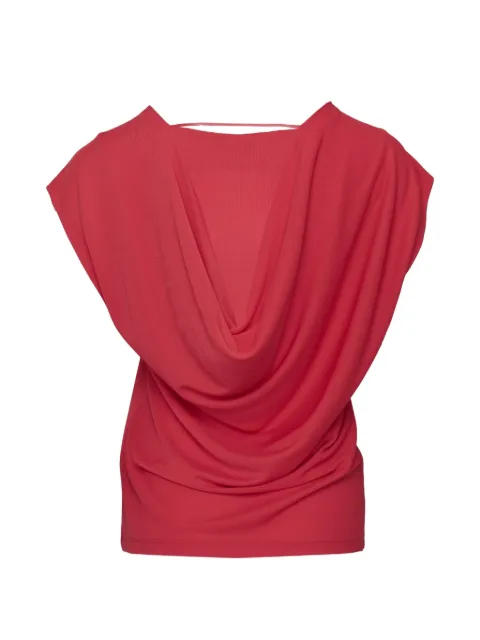 Club21 drape-back crepe top Red W7056055TBROJUN