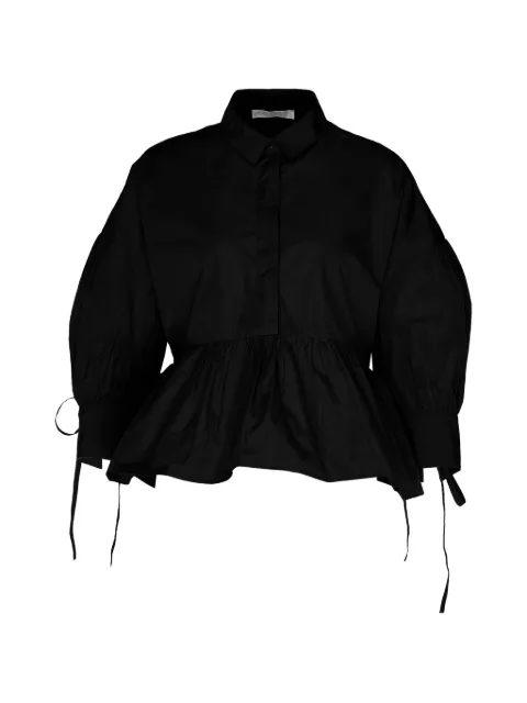 Club21 ruffled oversized blouse Black S5W40583357WBLACKDEC