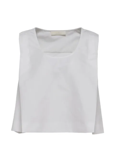 Club21 cropped sleeveless blouse White S5W40293122WPOLISHEDWHITEJ
