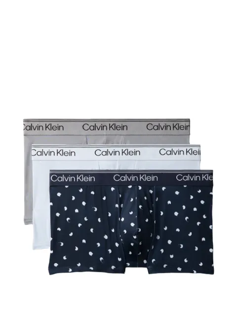 Calvin Klein logo-waistband trunks (pack of three) Blue LV00NB440953S