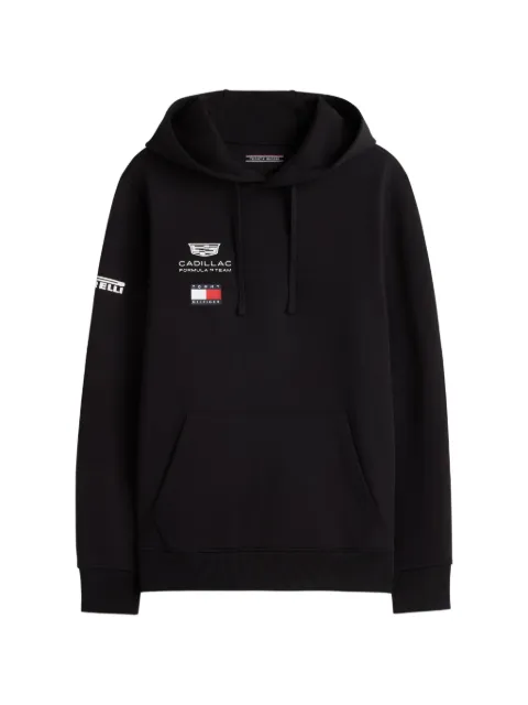 Tommy Hilfiger x Cadillac Formula 1 Team logo-patch hoodie Black MN0MN00106