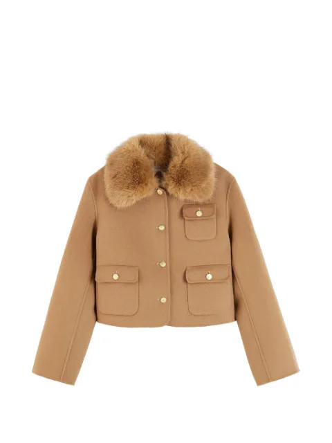 Tommy Hilfiger faux-fur collar pocket-detail jacket Neutrals WW0WW52914