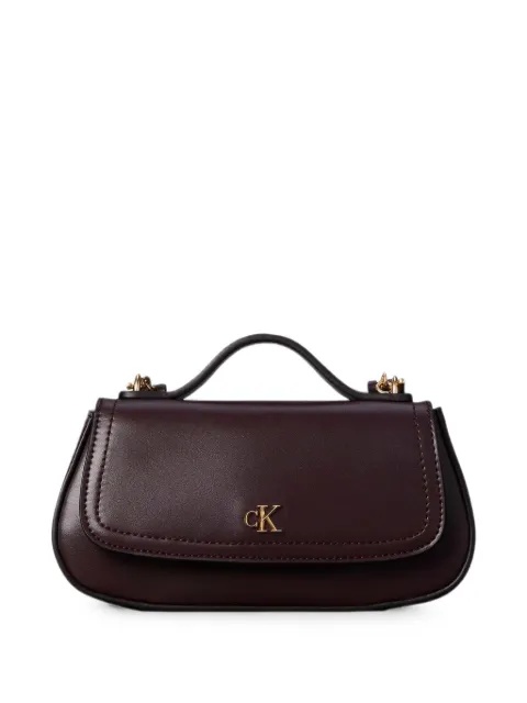 Calvin Klein logo-plaque top-handle shoulder bag Red LV04F3679GBAP