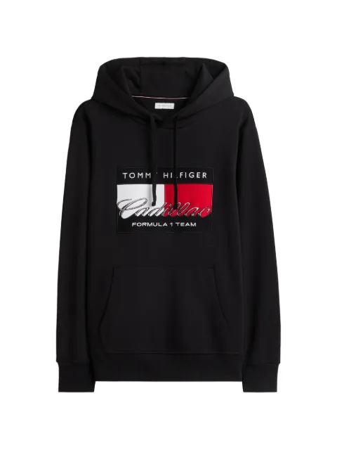 Tommy Hilfiger x Cadillac Formula 1 Team logo-patch hoodie Black CMN0MN00119