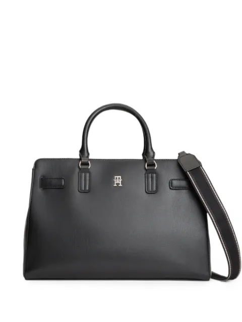Tommy Hilfiger logo-plaque tote bag Black AW0AW19067