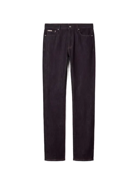 Calvin Klein logo-patch straight-leg jeans Blue LV04RH705G46E