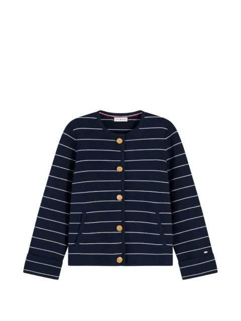 Tommy Hilfiger horizontal-stripe button-up cardigan Blue WW0WW50088