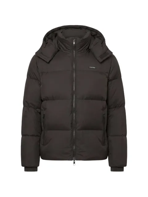 Calvin Klein hooded padded jacket Brown LV04LH503GPAR