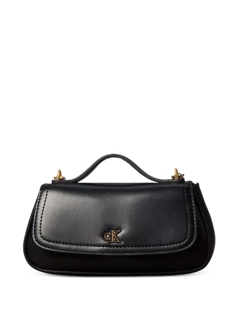 Calvin Klein logo-plaque top-handle shoulder bag Black LV04F3679GUB1