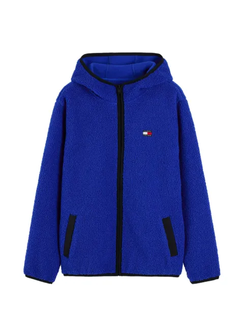 Tommy Hilfiger logo-patch borg-fleece jacket Blue DM0DM19224