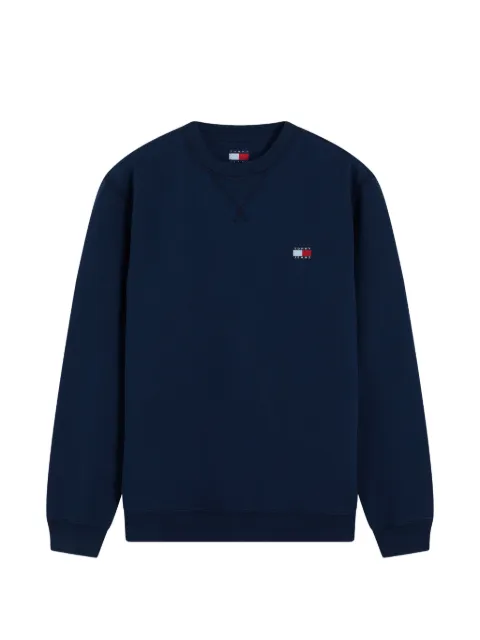 Tommy Hilfiger logo-patch crew-neck sweater Blue DM0DM23607