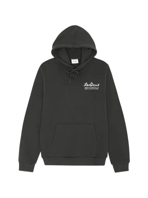 Les Deux Rural graphic-print drawstring hoodie Green 1002483