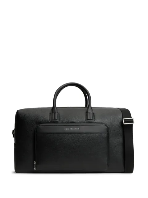 Tommy Hilfiger logo-plaque pebbled luggage bag Black AM0AM14739