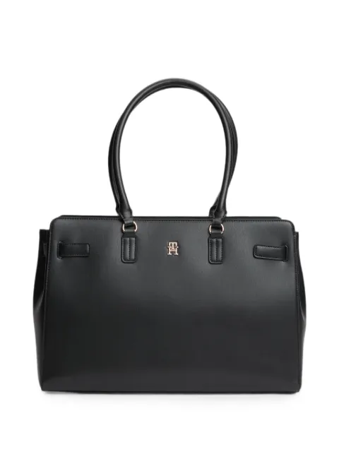 Tommy Hilfiger logo-plaque tote bag Black AW0AW19069