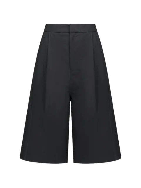 Amomento double-tuck wide-leg shorts Black AM26SSM22PT