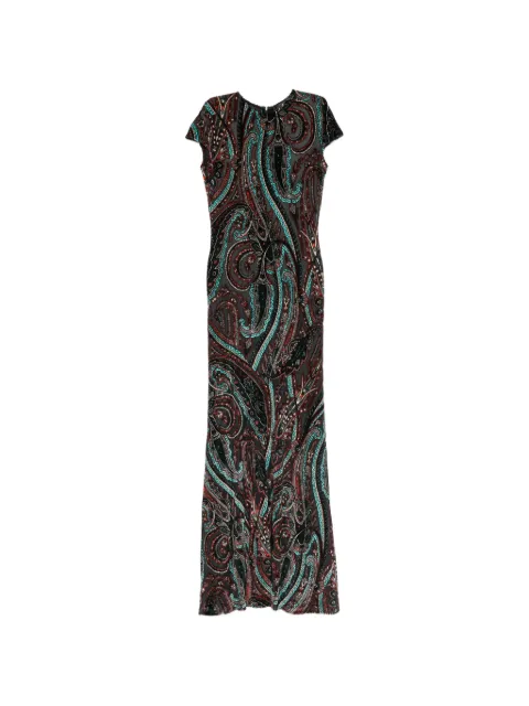 ETRO paisley-print maxi dress Green WRHA078199JJD1A