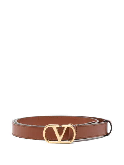 Valentino Garavani VLogo Signature leather belt Brown WT0SM7ZDM