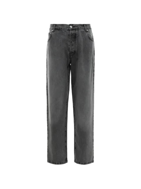 Pop Trading Company logo-patch jeans Grey S6POPSS260400100LGREYDEN