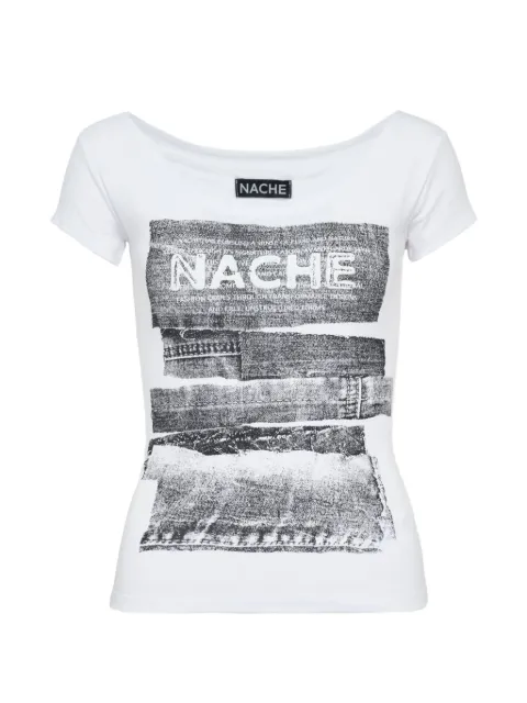 NACHE Collage Logo T-shirt White N2621RTS17IVR00IVORY