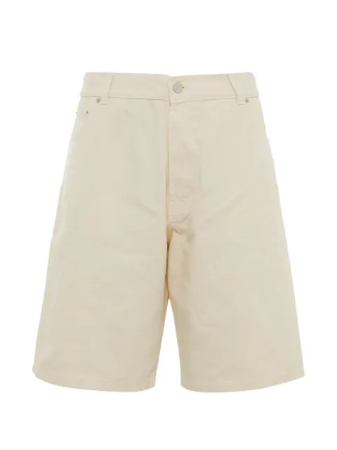 Pop Trading Company logo-patch cotton shorts Neutrals S6POPSS260400700