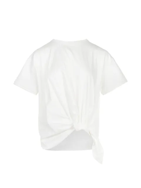 Club21 Joanna knot-detail T-shirt White S6JOATPL024