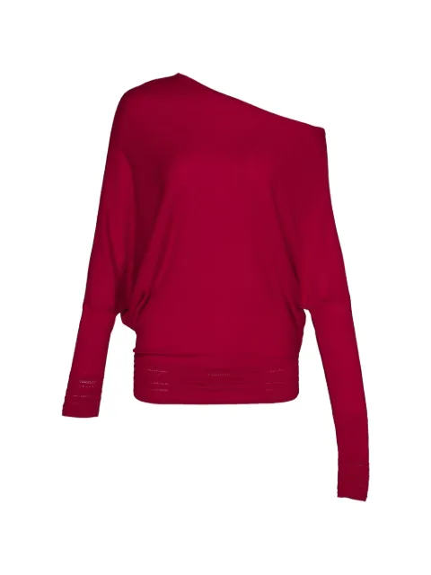 Club21 off-shoulder batwing-sleeve sweater Red S5W8410126SROSEDEC