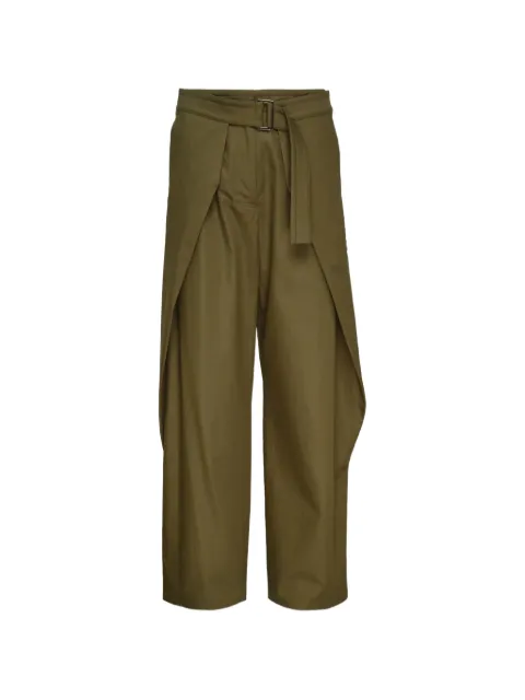 Club21 Adele wide-leg trousers Green S6ADEPPL020SAFARI