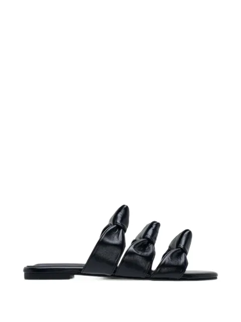 Duet Shoes knotted leather sandals Black P5BOWIEBLACK00BLACK