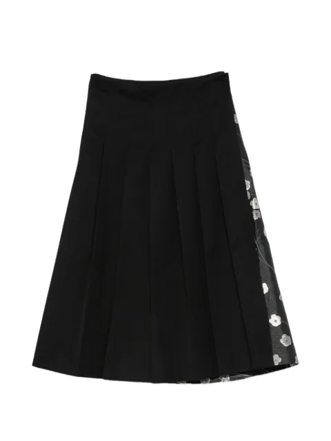 Stine Goya floral-print pleated midi skirt Black SGSK051