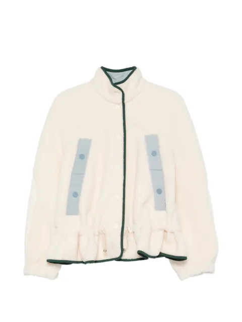 Stine Goya ruffled-hem fleece jacket Neutrals SGJ058